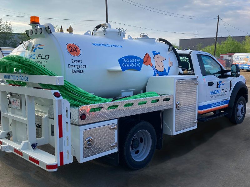 Hydro-Flo truck for sewer drain cleaning