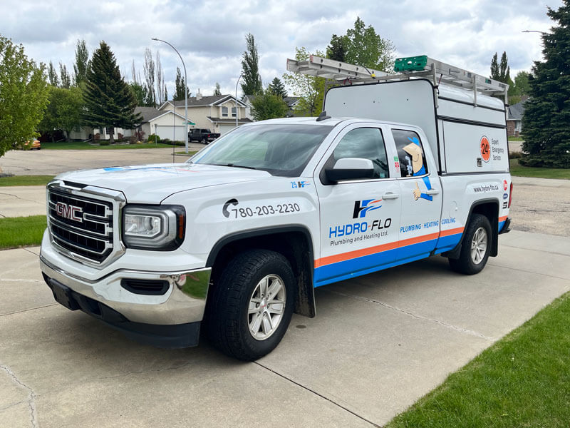 Hydro-Flo truck parked on driveway