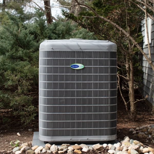 A heat pump was installed in a backyard in Alberta, Canada