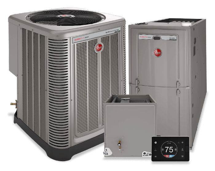 A Rheem HVAC Unit Installation Service by Hydro-Flo Plumbing & Heating